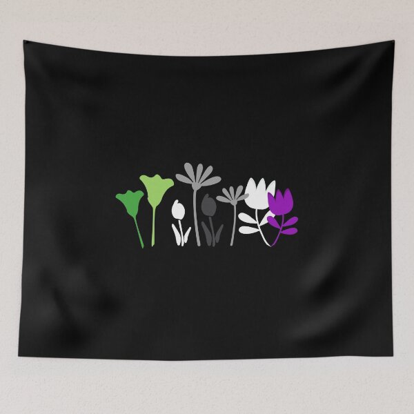 Item preview, Standing Flower Patch Aro Ace. Aroace Pride designed and sold by Subtle Pride Shop.