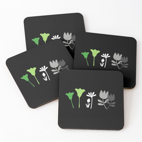 Item preview, Standing Flower Patch Aro. Aromantic Pride designed and sold by Subtle Pride Shop.