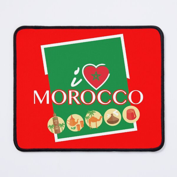 Artikelvorschau, Ich liebe Marokko, marokkanische Flagge, Maroc Design entworfen und verkauft von Lighvision.