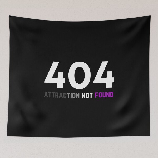 Item preview, 404 Ace Attraction Not Found. Asexual Pride designed and sold by Subtle Pride Shop.