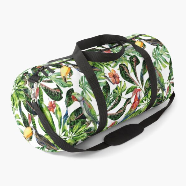 Item preview, Tropical pattern of toucan and parrotswatercolor designed and sold by Anna Myslivets.