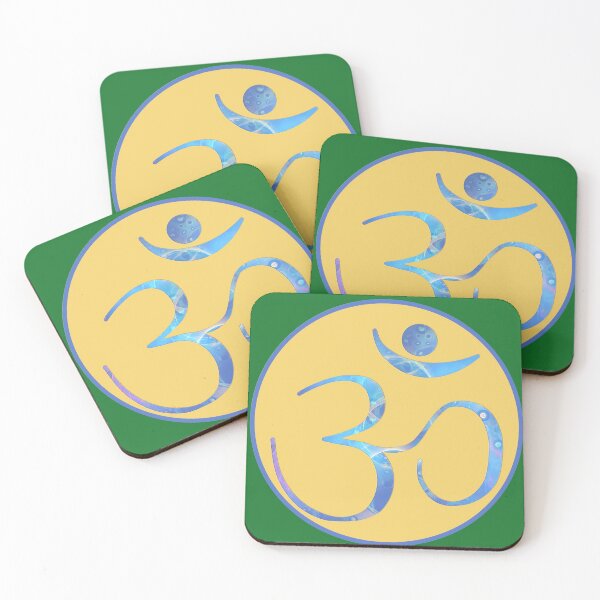 Item preview, OM Logo - Fractal Pattern on Yellow designed and sold by Fractal Journeys, etc. .