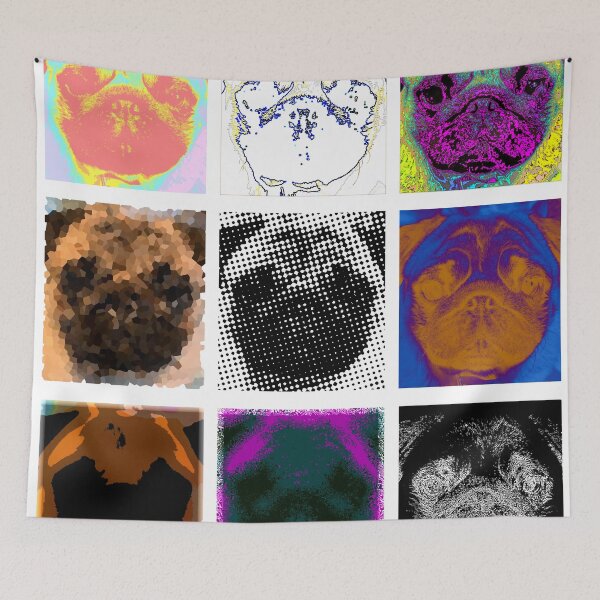 Item preview, one pug, many faces designed and sold by amigaboy.