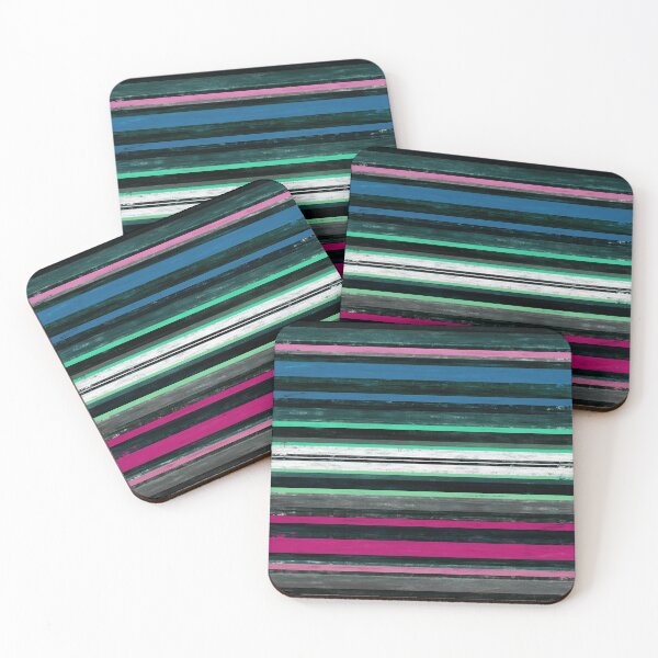 Item preview, Julia Di Sano - COLOR IN MOTION 4 BOLD STRIPES PINK TEAL COLORFUL LINES ABSTRACT designed and sold by EbiEmporium.