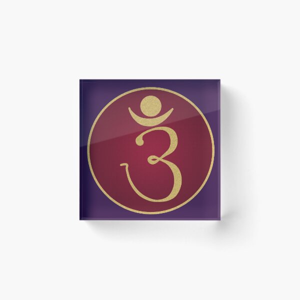 Item preview, OM Logo - Gold on Dark Red designed and sold by Fractal Journeys, etc. .