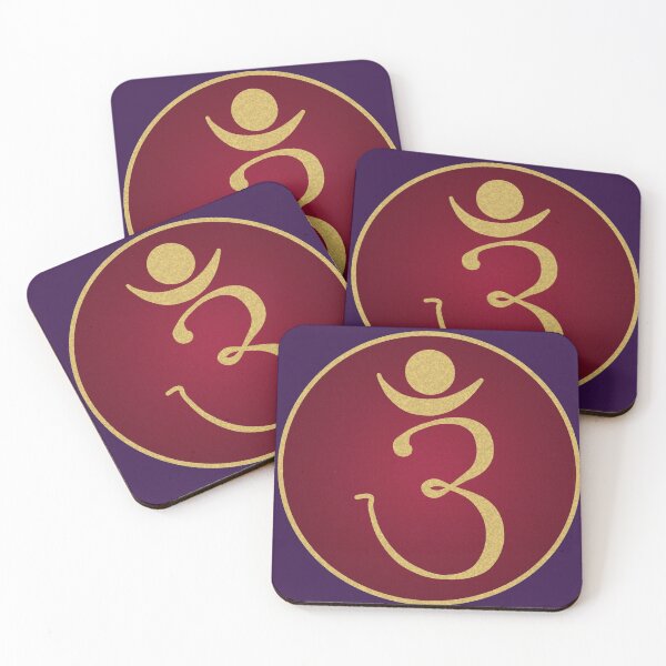 Item preview, OM Logo - Gold on Dark Red designed and sold by Fractal Journeys, etc. .