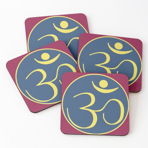 Item preview, OM Logo - Yellow on Blue designed and sold by Fractal Journeys, etc. .