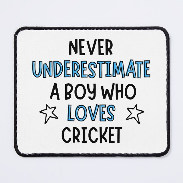 Item preview, Never underestimate a boy who loves cricket designed and sold by TheGreenGoat.