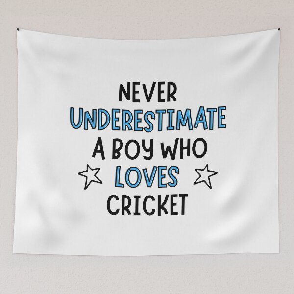 Item preview, Never underestimate a boy who loves cricket designed and sold by TheGreenGoat.