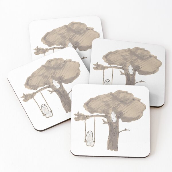 Item preview, Cute Little Ghosts in a Tree designed and sold by sketchymaja.