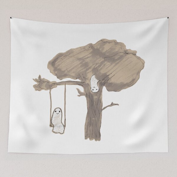 Item preview, Cute Little Ghosts in a Tree designed and sold by sketchymaja.