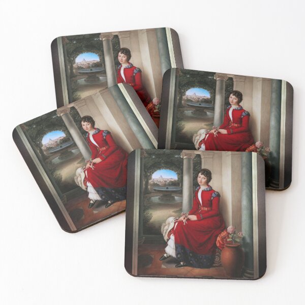 Item preview, Marchesa Marianna Florenzi by Heinrich Maria von Hess Classical Xzendor7 Old Masters Reproductions designed and sold by Xzendor7 Digital Art Creations.