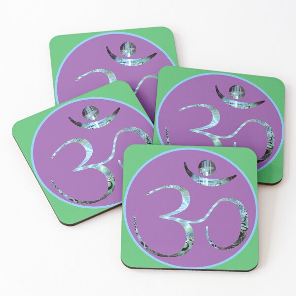 Item preview, OM Logo - Fractal Pattern on Purple designed and sold by Fractal Journeys, etc. .