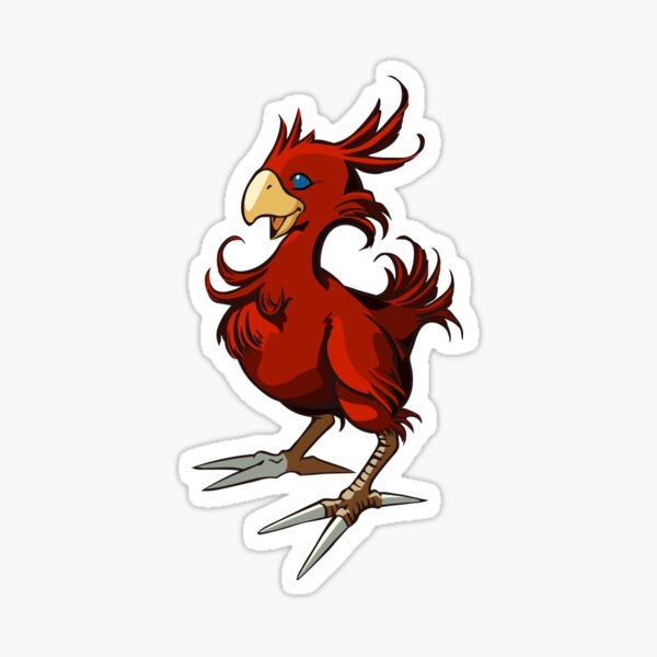 Red Chocobo Sticker For Sale By Vcook10 Redbubble