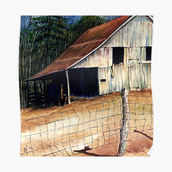 Greek Barn @ www.KeithMcDowellArtist.com Poster