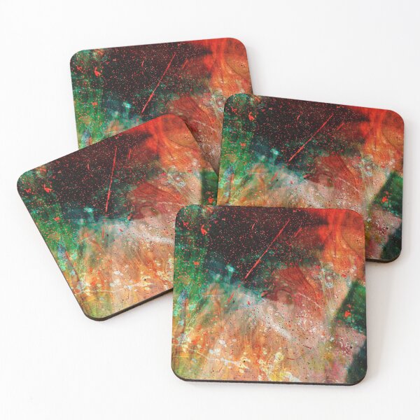 Item preview, Abstract Art Green And Red Paint Splatter designed and sold by Wysoh.