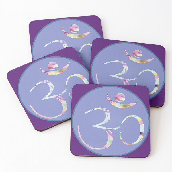 Item preview, OM Logo - Fractal Pattern on Purple designed and sold by Fractal Journeys, etc. .
