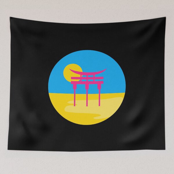 Item preview, Japanese Torii Gate Landscape Pan Sexual. Pansexual Pride designed and sold by Subtle Pride Shop.