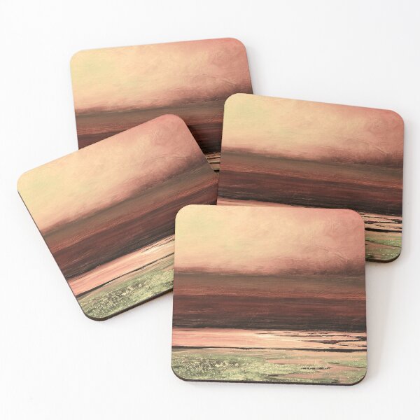 Item preview, Julia Di Sano - PROMISE OF TOMORROW 4 RUST RED GREEN ABSTRACT LANDSCAPE designed and sold by EbiEmporium.