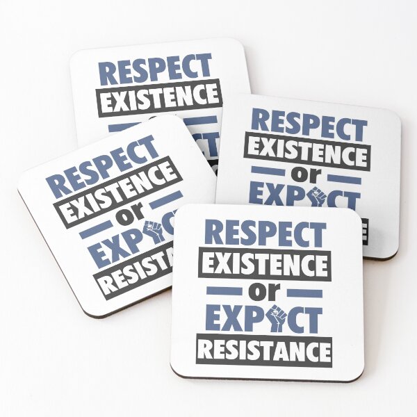 Item preview, Respect existence or expect resistance, power, hand, america, flag, designed and sold by Elshan Ilyasov.