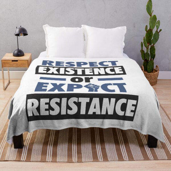 Item preview, Respect existence or expect resistance, power, hand, america, flag, designed and sold by Elshan Ilyasov.
