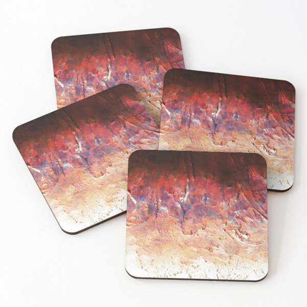 Item preview, Julia Di Sano - SEA ALGAE INVERTED 1 RED ORANGE OMBRE ABSTRACT PAINTING designed and sold by EbiEmporium.