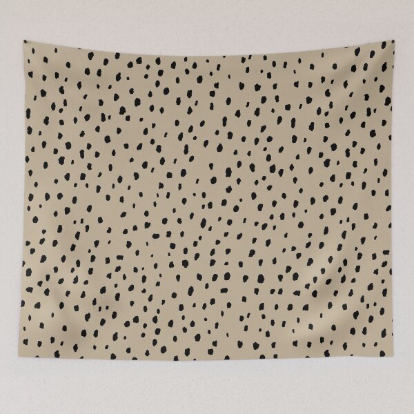 Item preview, Speckle Polka Dot Dalmatian Pattern (black/tan) designed and sold by Design Minds Boutique.