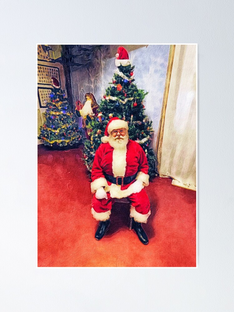 "A visit with Santa" Poster for Sale by Designby9 Redbubble