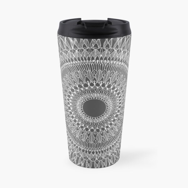 Tokyo Mandala | Grey - SimmyGhatt Travel Mug