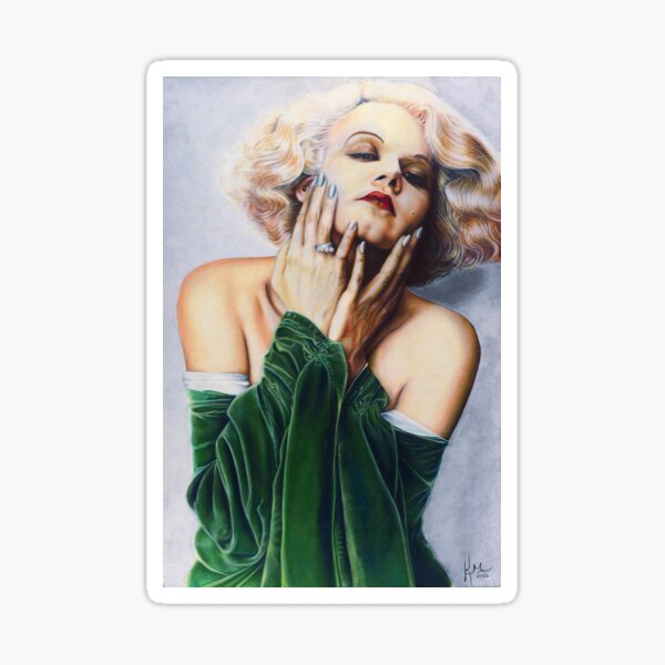 Jean Harlow Color Pencil @ www.KeithMcDowellArtist.com Sticker