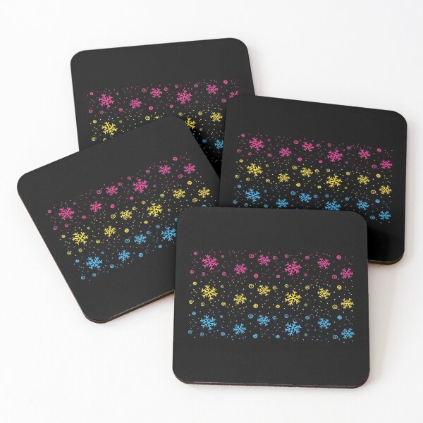 Item preview, Winter Snowflakes Pan Flag. Pansexual Pride designed and sold by Subtle Pride Shop.