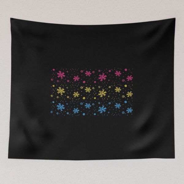 Item preview, Winter Snowflakes Pan Flag. Pansexual Pride designed and sold by Subtle Pride Shop.