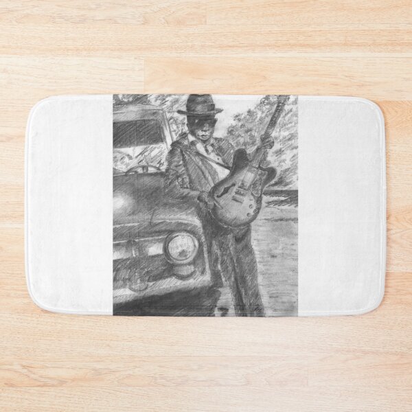 Item preview, John Lee Hooker Pencil drawing portrait, Blues Guitar legend, Mr lucky designed and sold by BWArtandDesign.