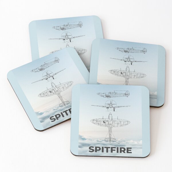 Item preview, Spitfire Airplane Blueprint for the aviation lover in your life - great gift idea  designed and sold by janicerafael.