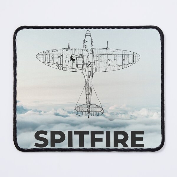 Item preview, Spitfire Airplane Blueprint for the aviation lover in your life - great gift idea designed and sold by janicerafael.