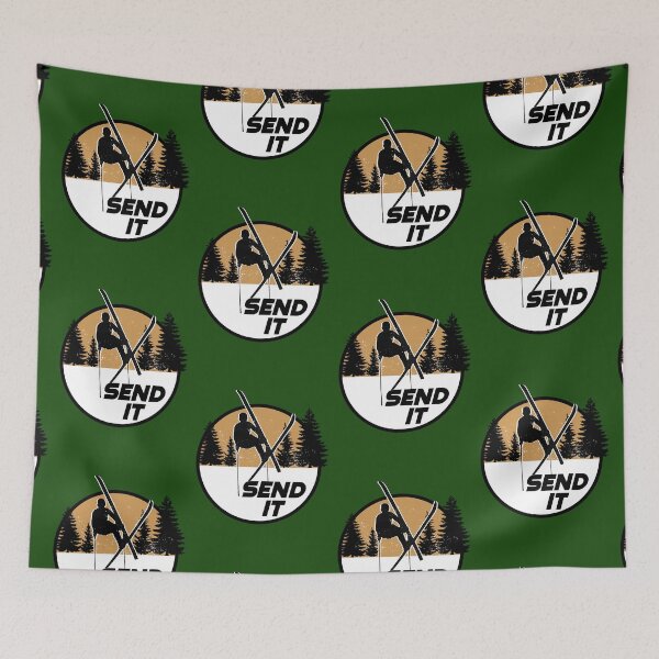 Item preview, Send it skiing ski jump mountains 80's sports designed and sold by Captain-Jackson.