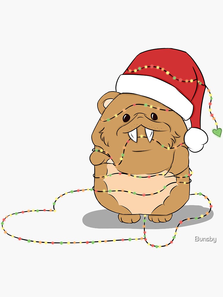 "Festive Giant Beaver FFXIV " Sticker for Sale by Bunsby Redbubble