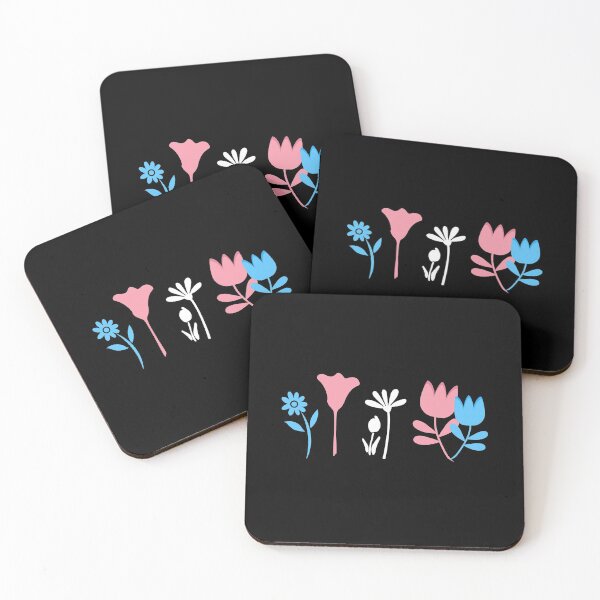 Item preview, Standing Flower Patch. Transgender Pride designed and sold by Subtle Pride Shop.