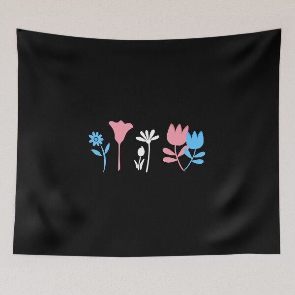 Item preview, Standing Flower Patch. Transgender Pride designed and sold by Subtle Pride Shop.