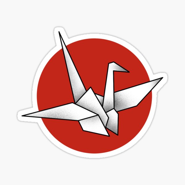 Item preview, Black and red paper crane designed and sold by Calli Harris.