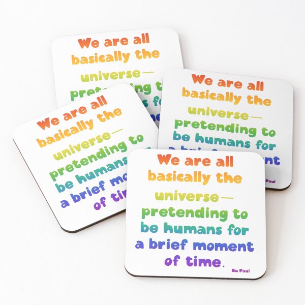 Artikelvorschau, Wir alle sind im Grunde das Universum - Ru Paul Zitat in Rainbow entworfen und verkauft von EmmiLooArt.