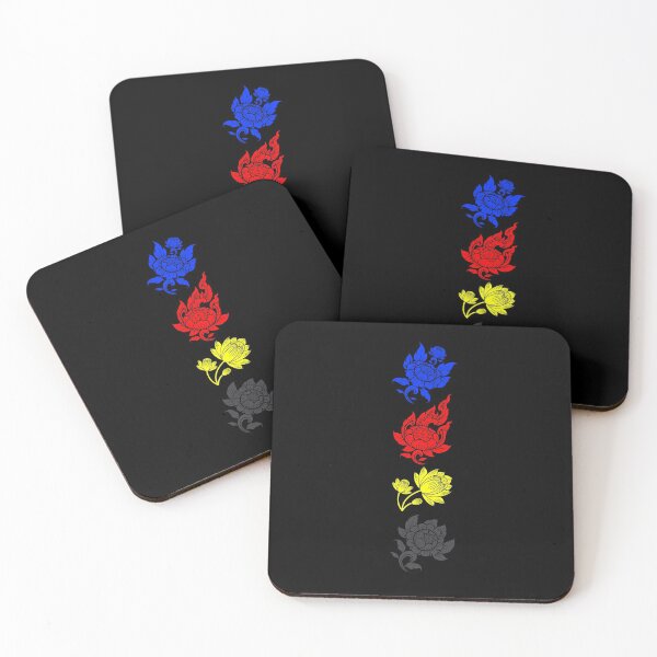Item preview, Asian Flower Art Polyamorous. Polyamory Pride designed and sold by Subtle Pride Shop.