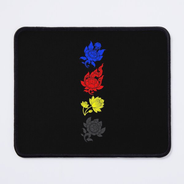 Item preview, Asian Flower Art Polyamorous. Polyamory Pride designed and sold by Subtle Pride Shop.