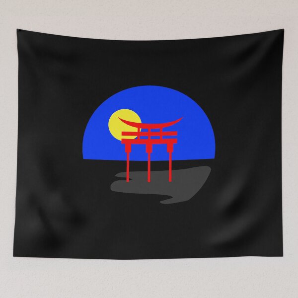 Item preview, Japanese Torii Gate Landscape Polyamorous. Polyamory Pride designed and sold by Subtle Pride Shop.