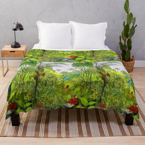 Painting on the Island of Kártare Throw Blanket