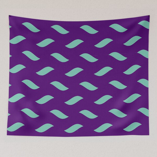 Item preview, Minimalist Turquoise and Violet Wavy Lines designed and sold by NECHSTORE.