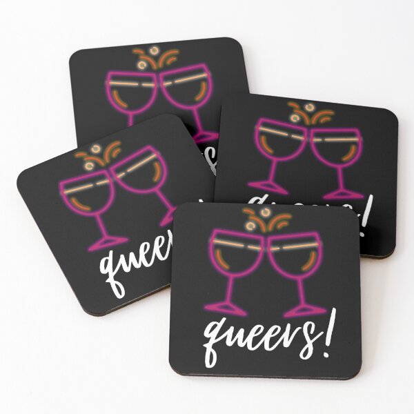 Item preview, Queers Wine Glasses. Lesbian Pride designed and sold by Subtle Pride Shop.