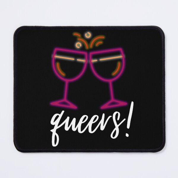 Item preview, Queers Wine Glasses. Lesbian Pride designed and sold by Subtle Pride Shop.