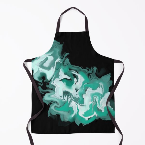Item preview, Mint Green Paint Pour Against Black Background designed and sold by YitingZarts.