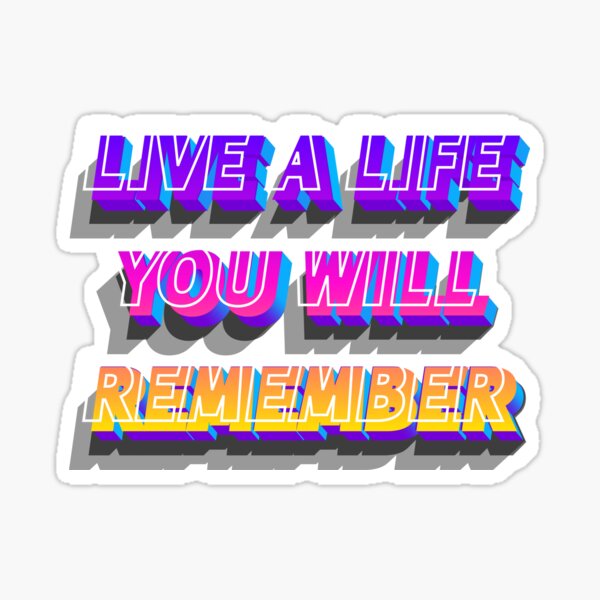 live ストア a life you will remember ステッカー